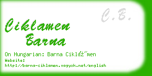 ciklamen barna business card